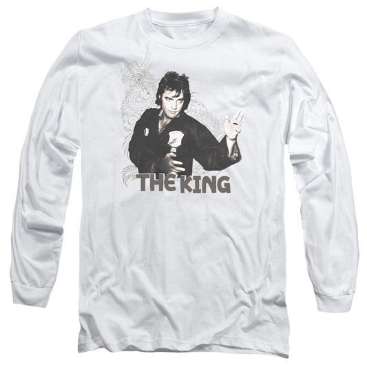 Elvis Presley - Fighting King - Long Sleeve Adult 18/1 - White T-shirt