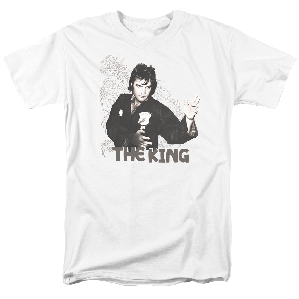 Elvis Presley - Fighting King - Short Sleeve Adult 18/1 - White T-shirt