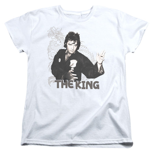 Elvis Presley - Fighting King - Short Sleeve Womens Tee - White T-shirt