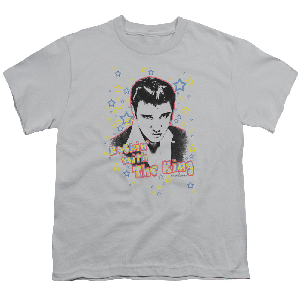 ELVIS PRESLEY ROCKIN WITH THE KING - S/S YOUTH 18/1 - SILVER T-Shirt