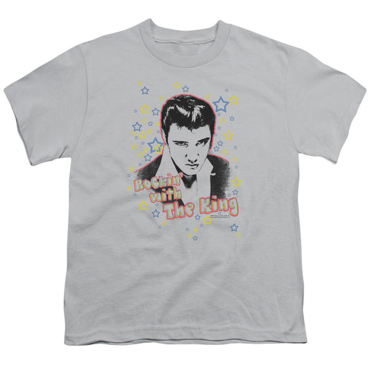 ELVIS PRESLEY ROCKIN WITH THE KING - S/S YOUTH 18/1 - SILVER T-Shirt