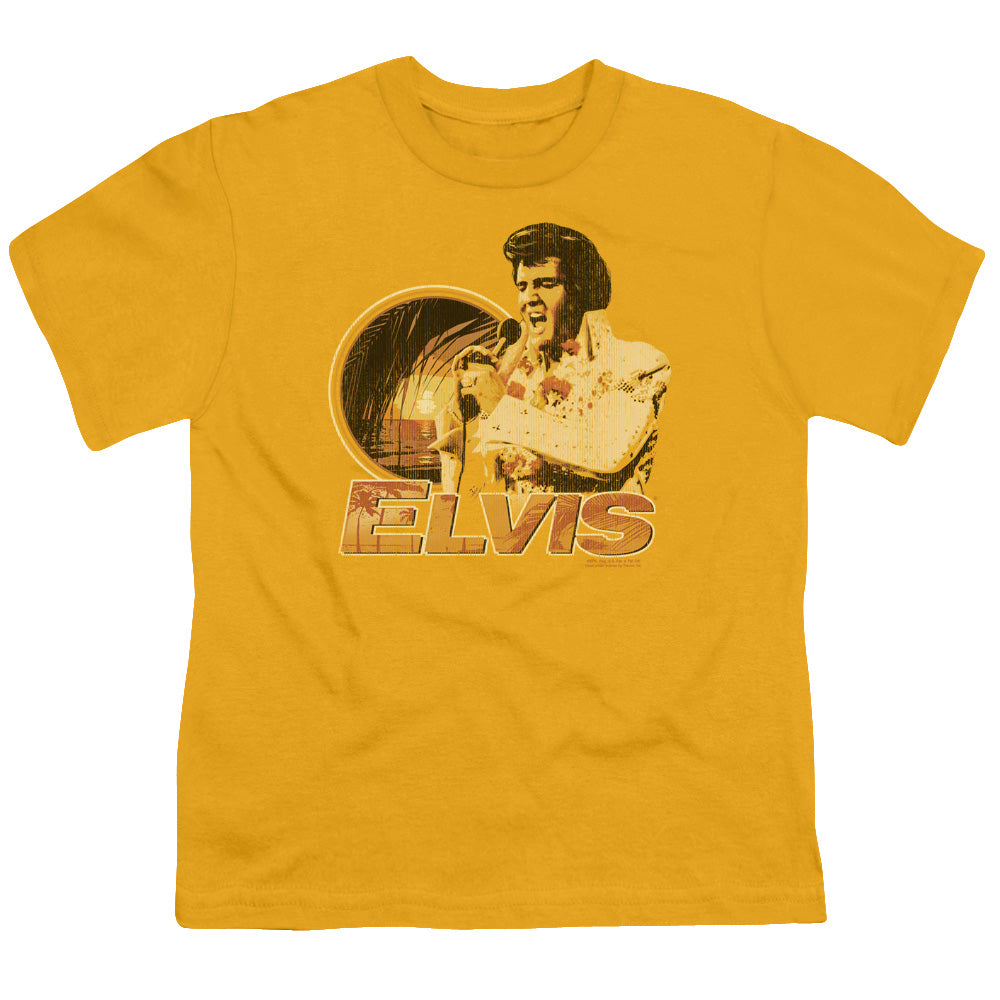Elvis Presley - Singing Hawaii Style - Short Sleeve Youth 18/1 - Gold T-shirt