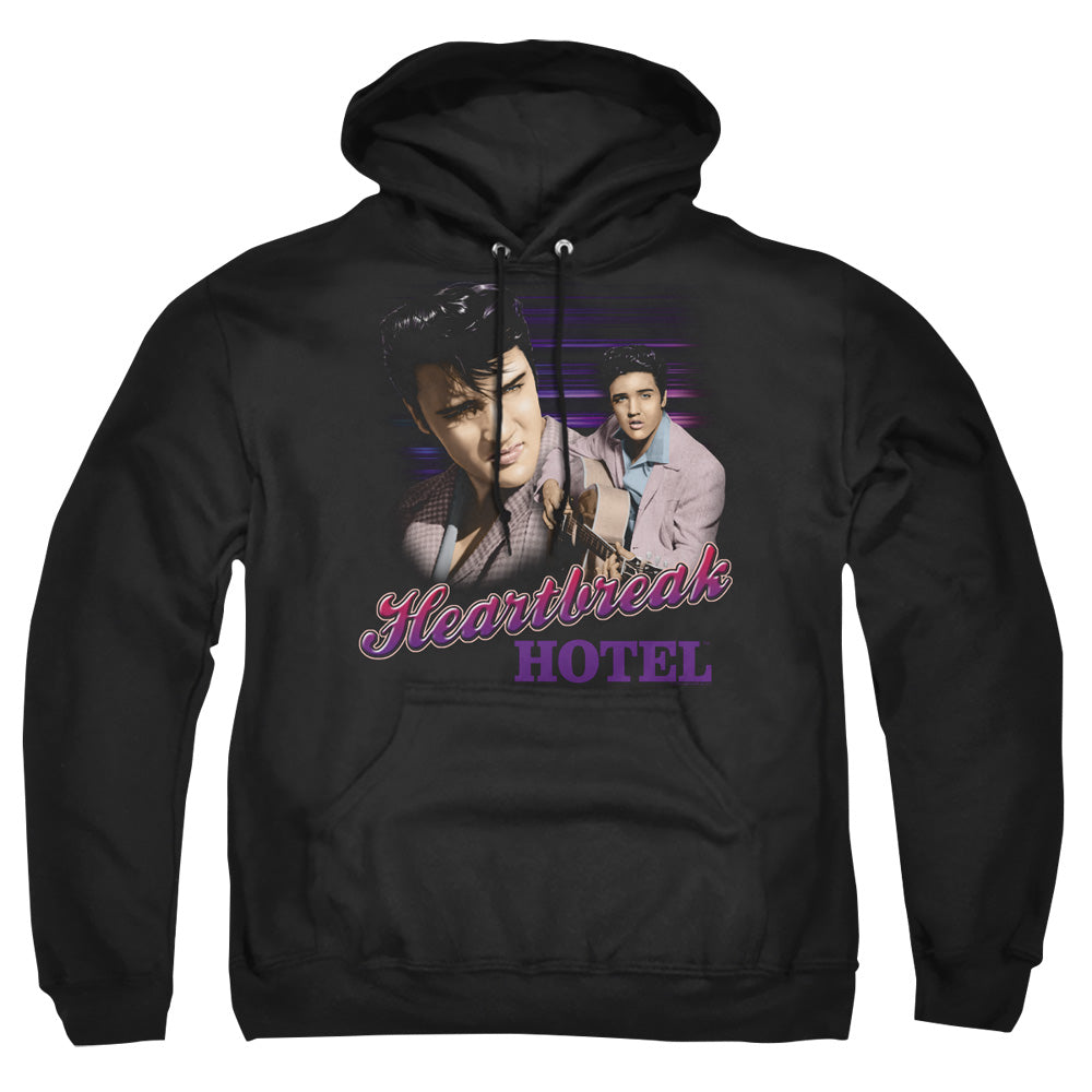 Elvis Presley - Heartbreak Hotel - Adult Pull-over Hoodie - Black