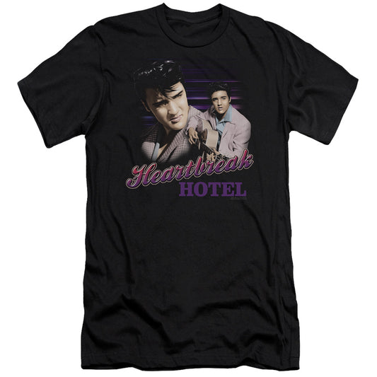 ELVIS PRESLEY HEARTBREAK HOTEL - S/S ADULT 30/1 - BLACK T-Shirt
