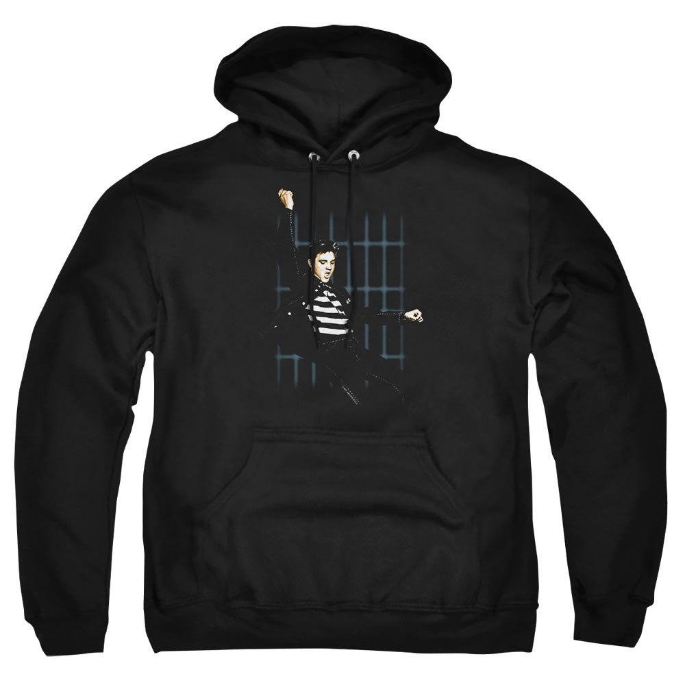 Elvis Presley - Blue Bars - Adult Pull-over Hoodie - Black