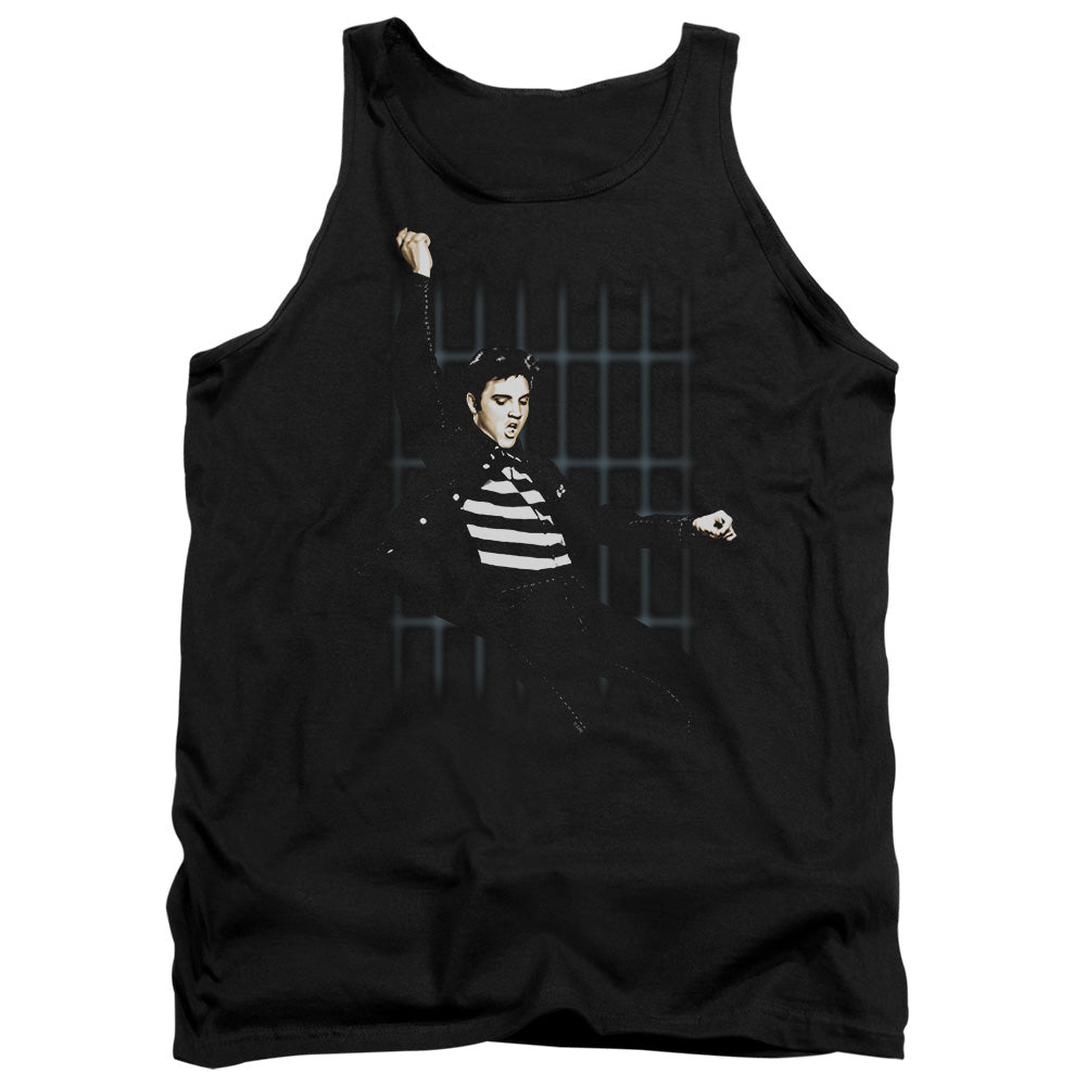 Elvis Presley - Blue Bars - Adult Tank - Black