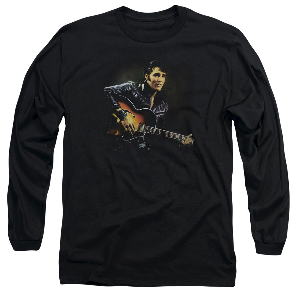 Elvis Presley - 1968 - Long Sleeve Adult 18/1 - Black T-shirt