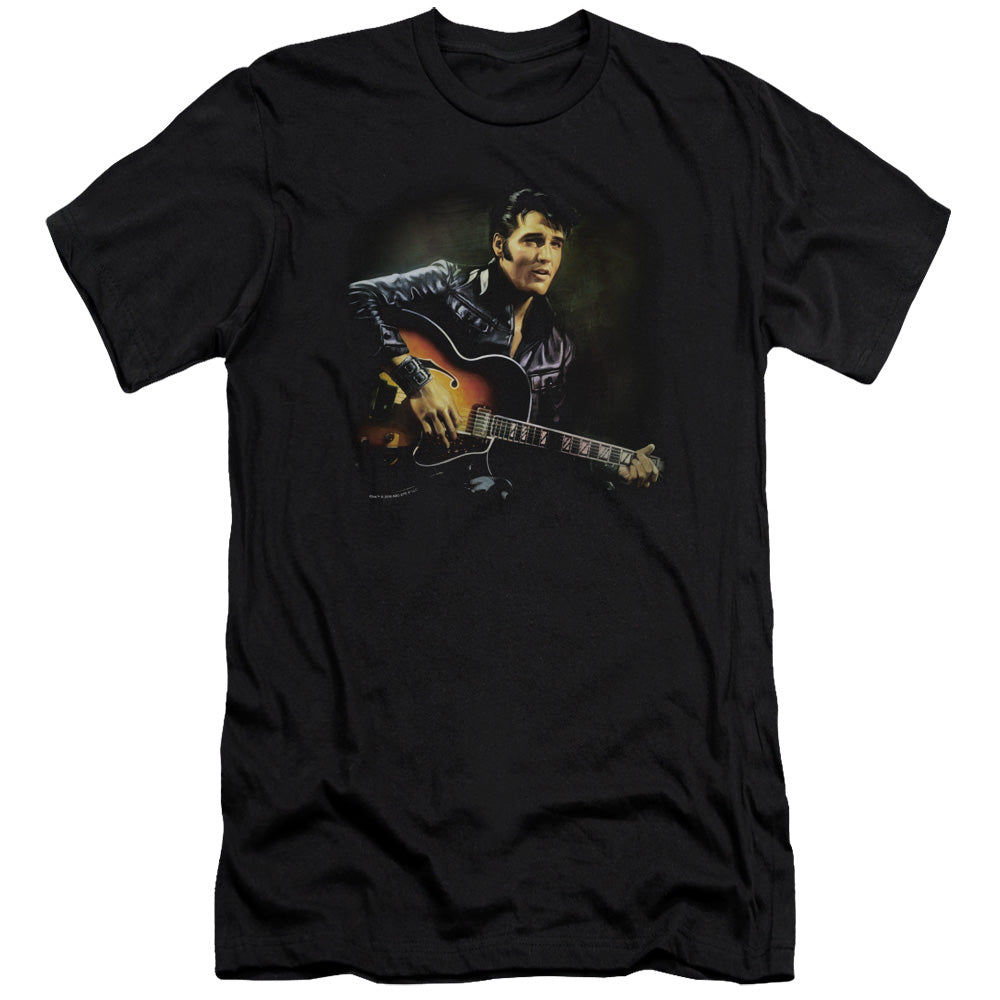 Elvis Presley - 1968-premuim Canvas Adult Slim Fit 30/1 - Black