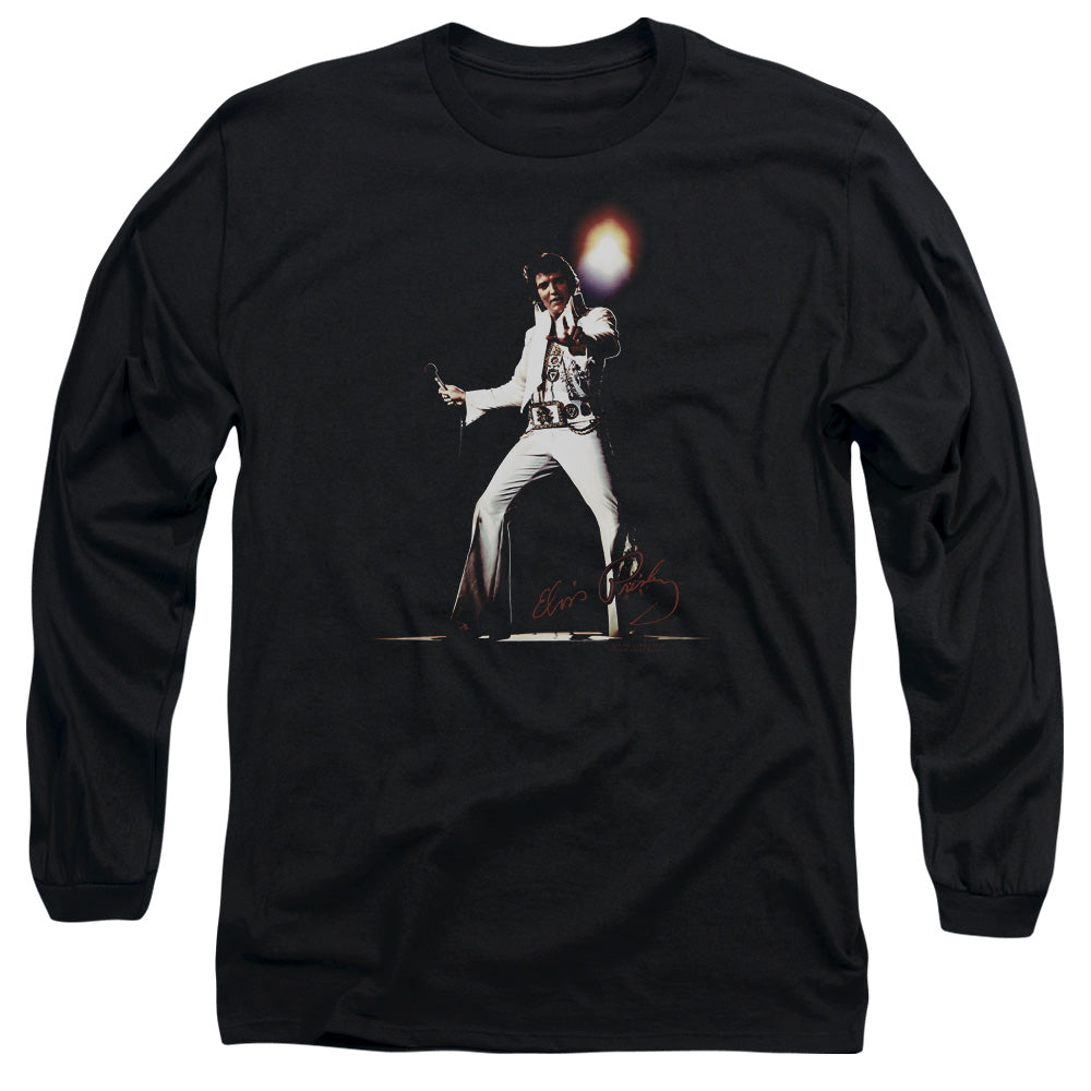 Elvis Presley - Glorious - Long Sleeve Adult 18/1 - Black T-shirt