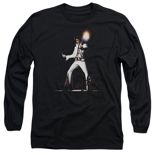 Elvis Presley - Glorious - Long Sleeve Adult 18/1 - Black T-shirt