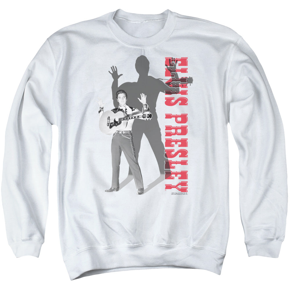 Elvis Presley - Look No Hands - Adult Crewneck Sweatshirt - White