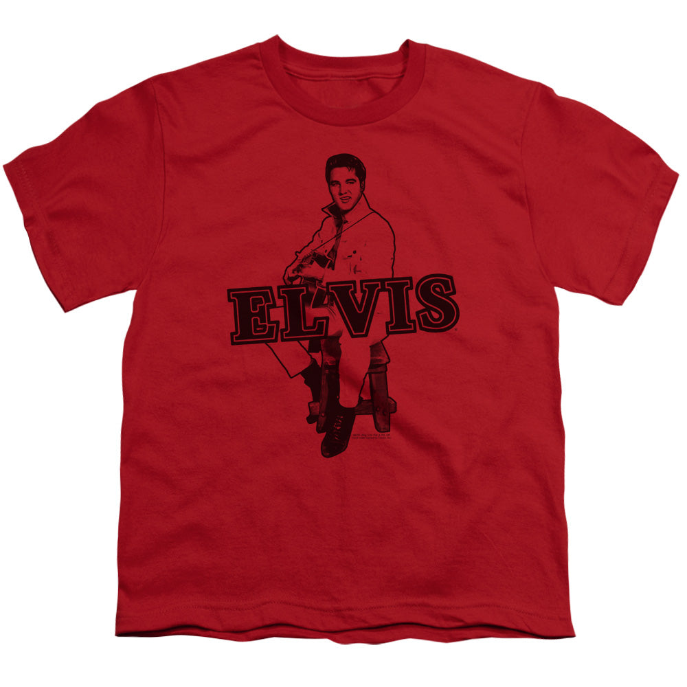 Elvis Presley - Jamming - Short Sleeve Youth 18/1 - Red T-shirt