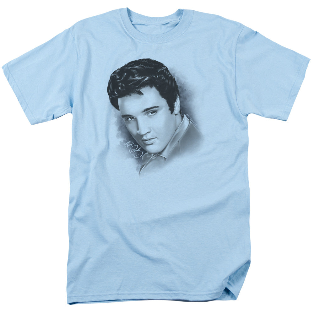 Elvis Presley - Dreamy - Short Sleeve Adult 18/1 - Light Blue T-shirt