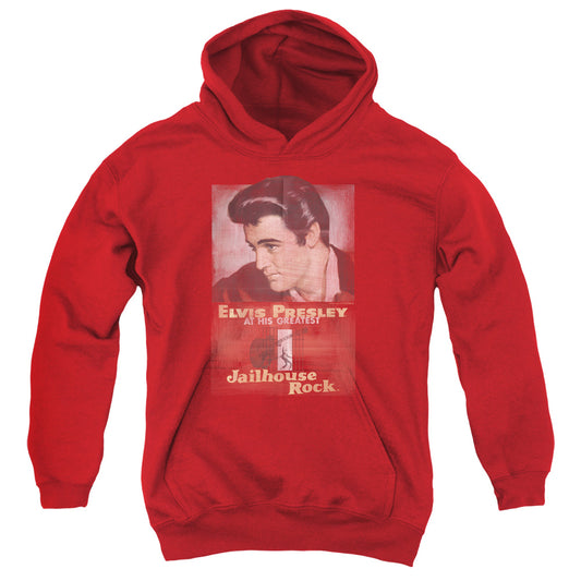 Elvis Presley - Jailhouse Rock Poster - Youth Pull-over Hoodie - Red