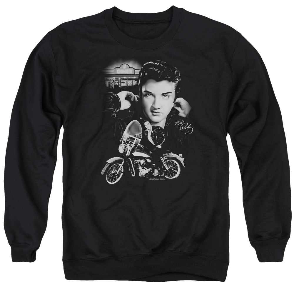 Elvis Presley - The King Rides Again - Adult Crewneck Sweatshirt - Black