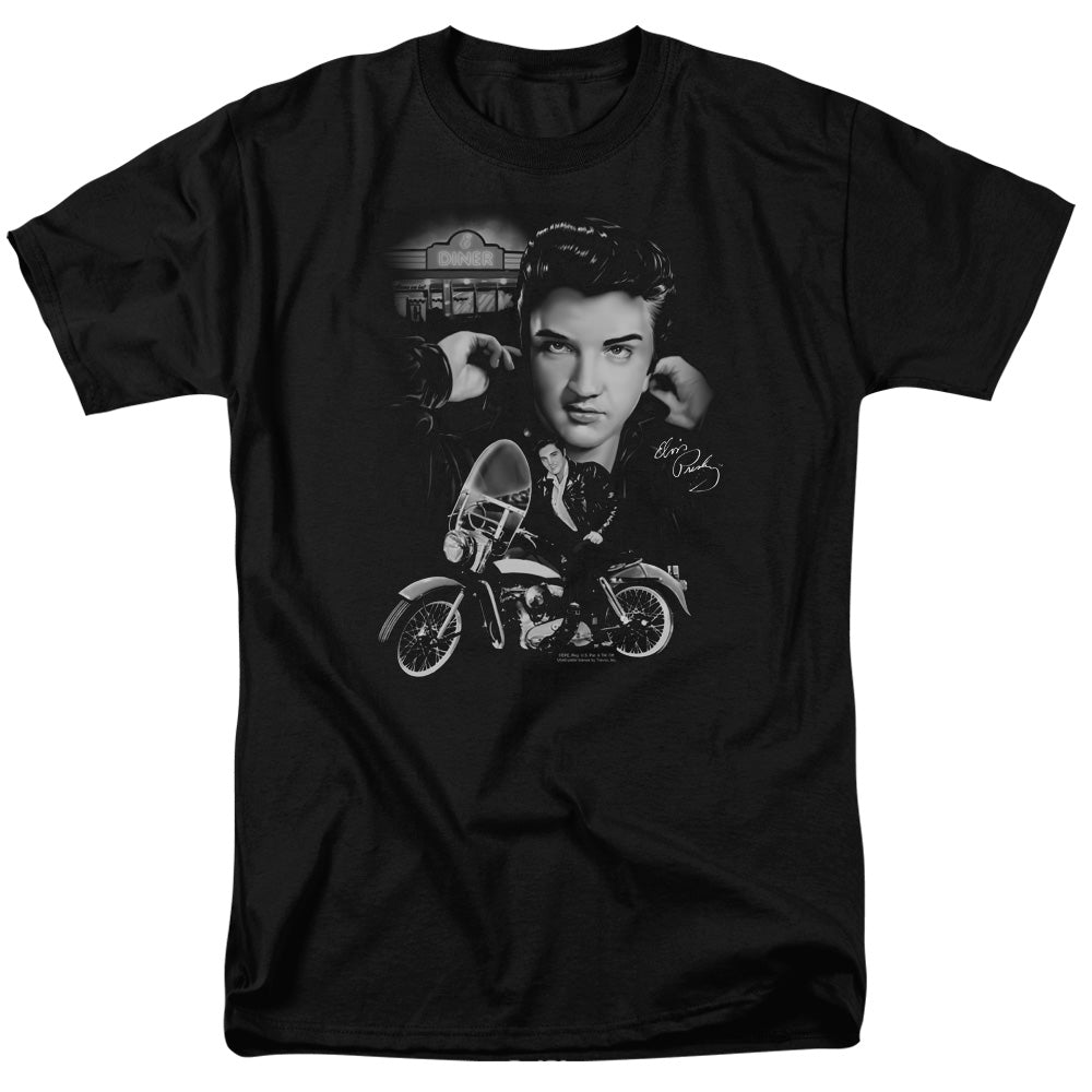 Elvis Presley - The King Rides Again - Short Sleeve Adult 18/1 - Black T-shirt