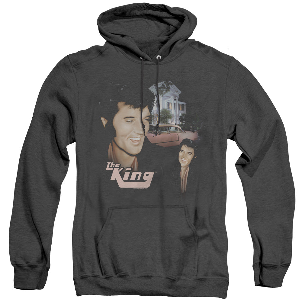 Elvis Presley - Home Sweet Home - Adult Heather Hoodie - Black