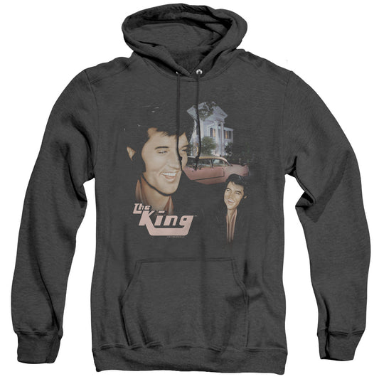 Elvis Presley - Home Sweet Home - Adult Heather Hoodie - Black