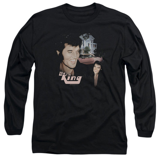 Elvis Presley - Home Sweet Home - Long Sleeve Adult 18/1 - Black T-shirt