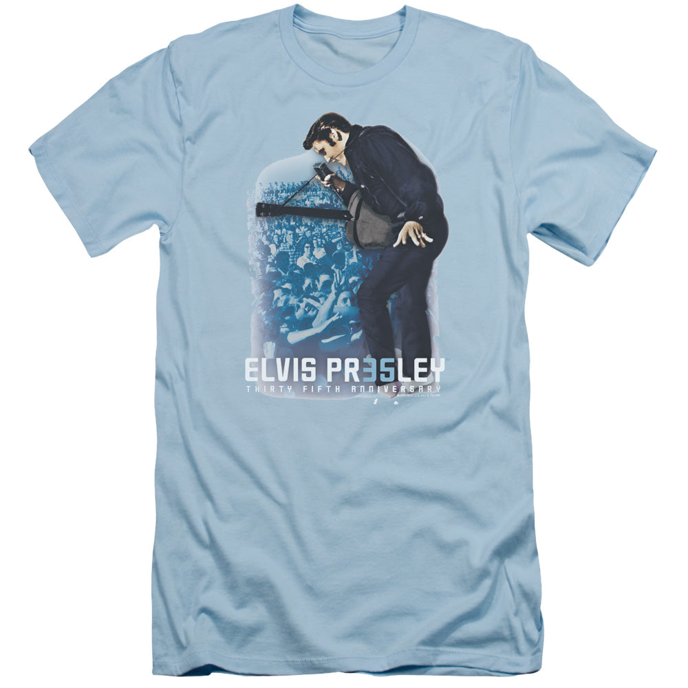 ELVIS PRESLEY 35TH ANNIVERSARY 3 - S/S ADULT 30/1 - LIGHT BLUE T-Shirt