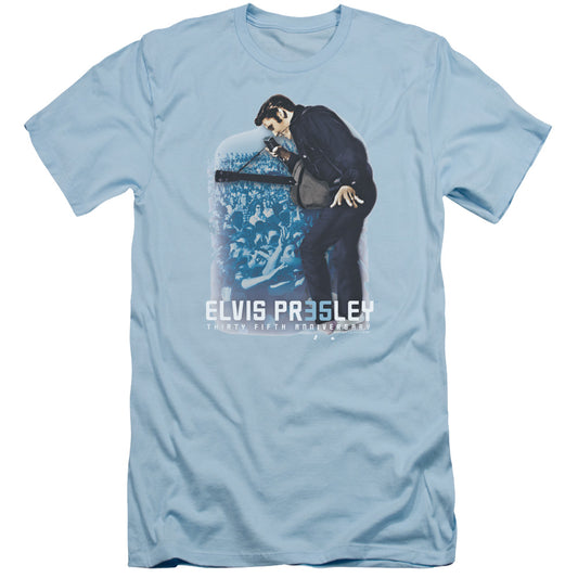 ELVIS PRESLEY 35TH ANNIVERSARY 3 - S/S ADULT 30/1 - LIGHT BLUE T-Shirt