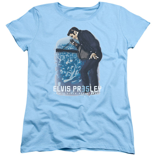 Elvis Presley - 35th Anniversary 3 - Short Sleeve Women"s Tee - Light Blue T-shirt