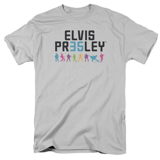Elvis Presley - 35 - Short Sleeve Adult 18/1 - Silver T-shirt