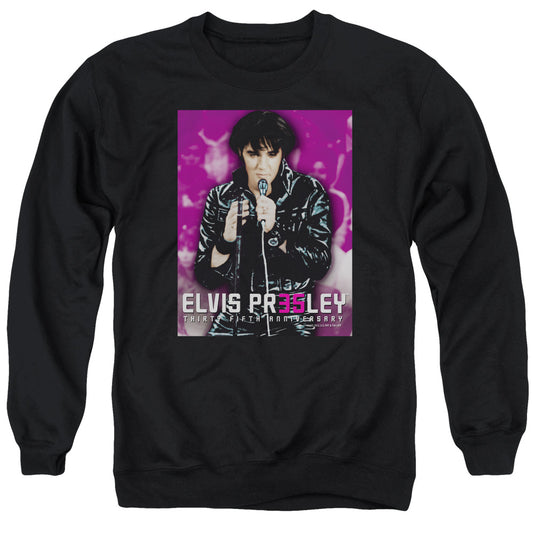 Elvis Presley - 35 Leather - Adult Crewneck Sweatshirt - Black