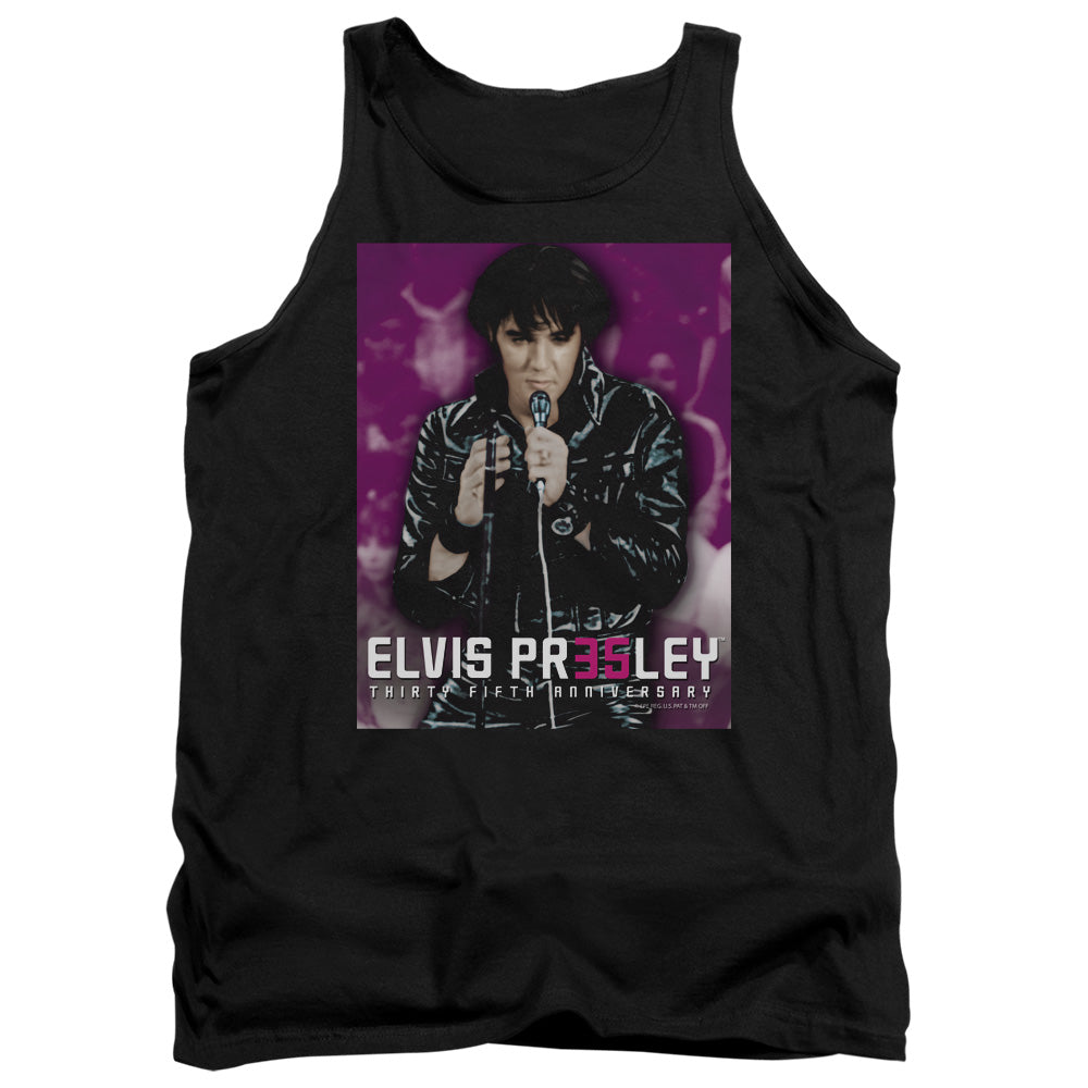 Elvis Presley - 35 Leather - Adult Tank - Black