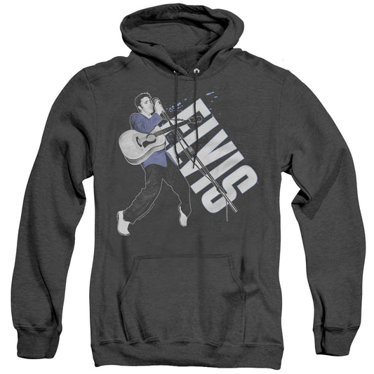 Elvis Presley - On His Toes - Adult Heather Hoodie - Black