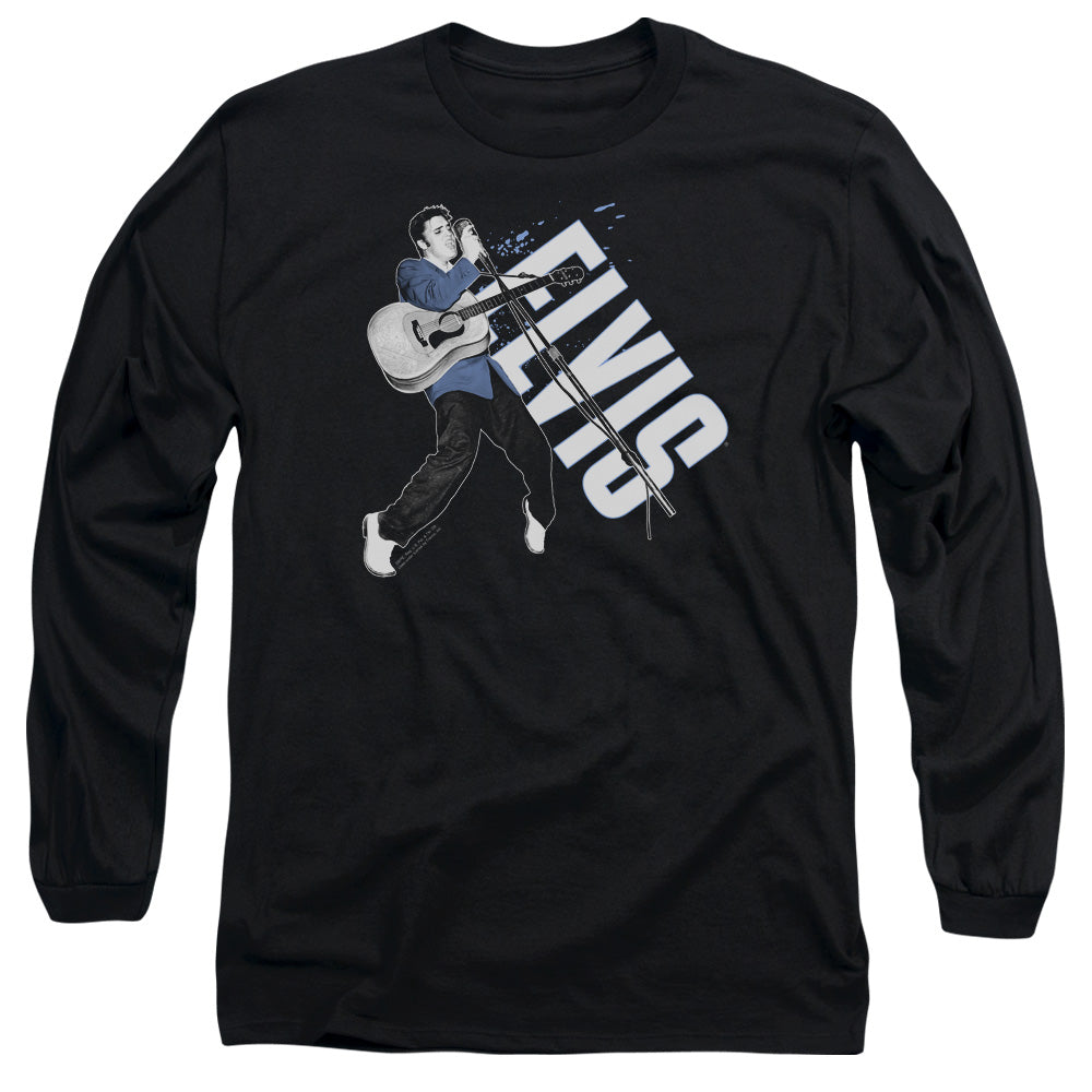 Elvis Presley - On His Toes - Long Sleeve Adult 18/1 - Black T-shirt