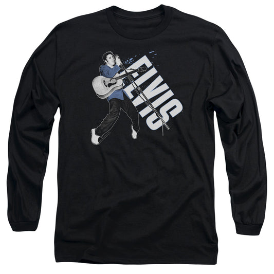 Elvis Presley - On His Toes - Long Sleeve Adult 18/1 - Black T-shirt