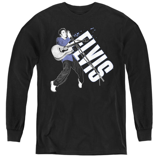 Elvis Presley - On His Toes - Youth Long Sleeve Tee - Black