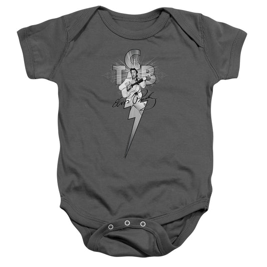 Elvis Presley - Tcb Ornate-infant Snapsuit - Charcoal