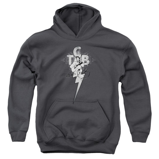 Elvis Presley - Tcb Ornate - Youth Pull-over Hoodie - Charcoal