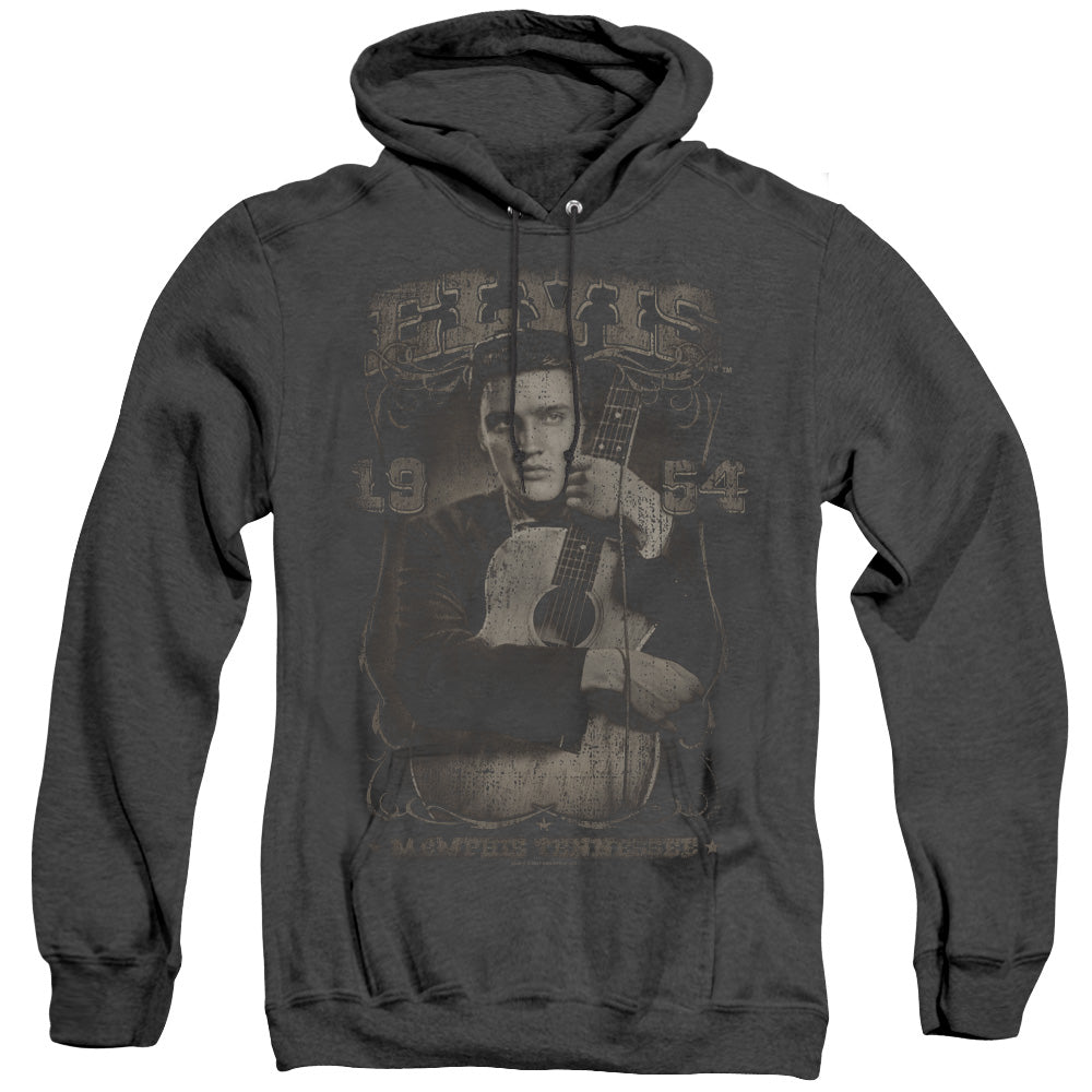 Elvis Presley - 1954 - Adult Heather Hoodie - Black