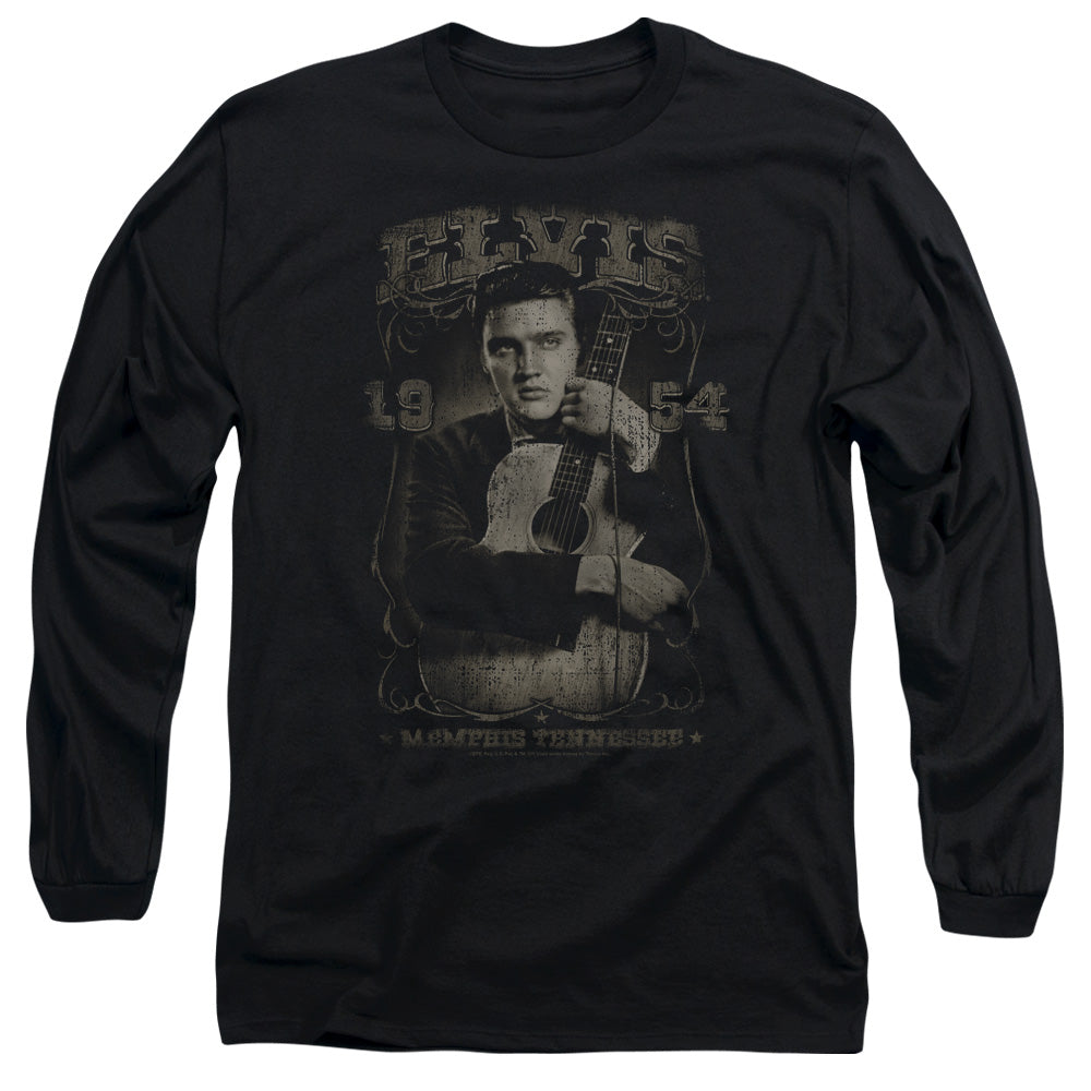 Elvis Presley - 1954 - Long Sleeve Adult 18/1 - Black T-shirt