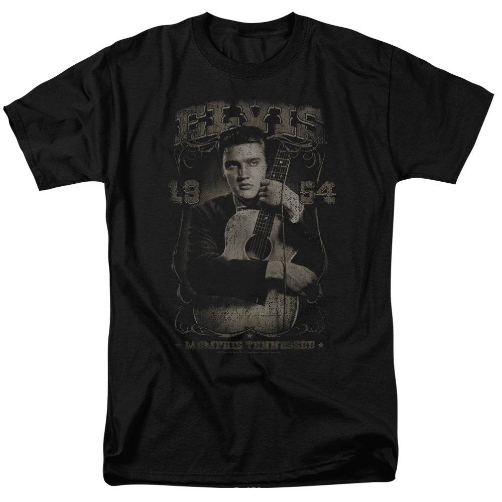 Elvis Presley - 1954 - Short Sleeve Adult 18/1 - Black T-shirt