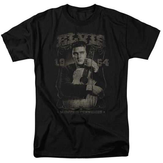 Elvis Presley - 1954 - Short Sleeve Adult 18/1 - Black T-shirt