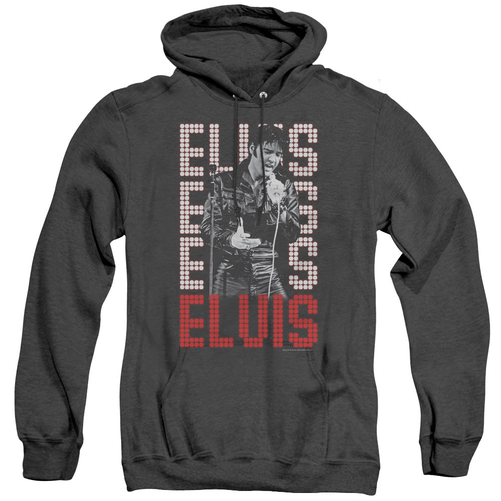 Elvis Presley - 1968 - Adult Heather Hoodie - Black