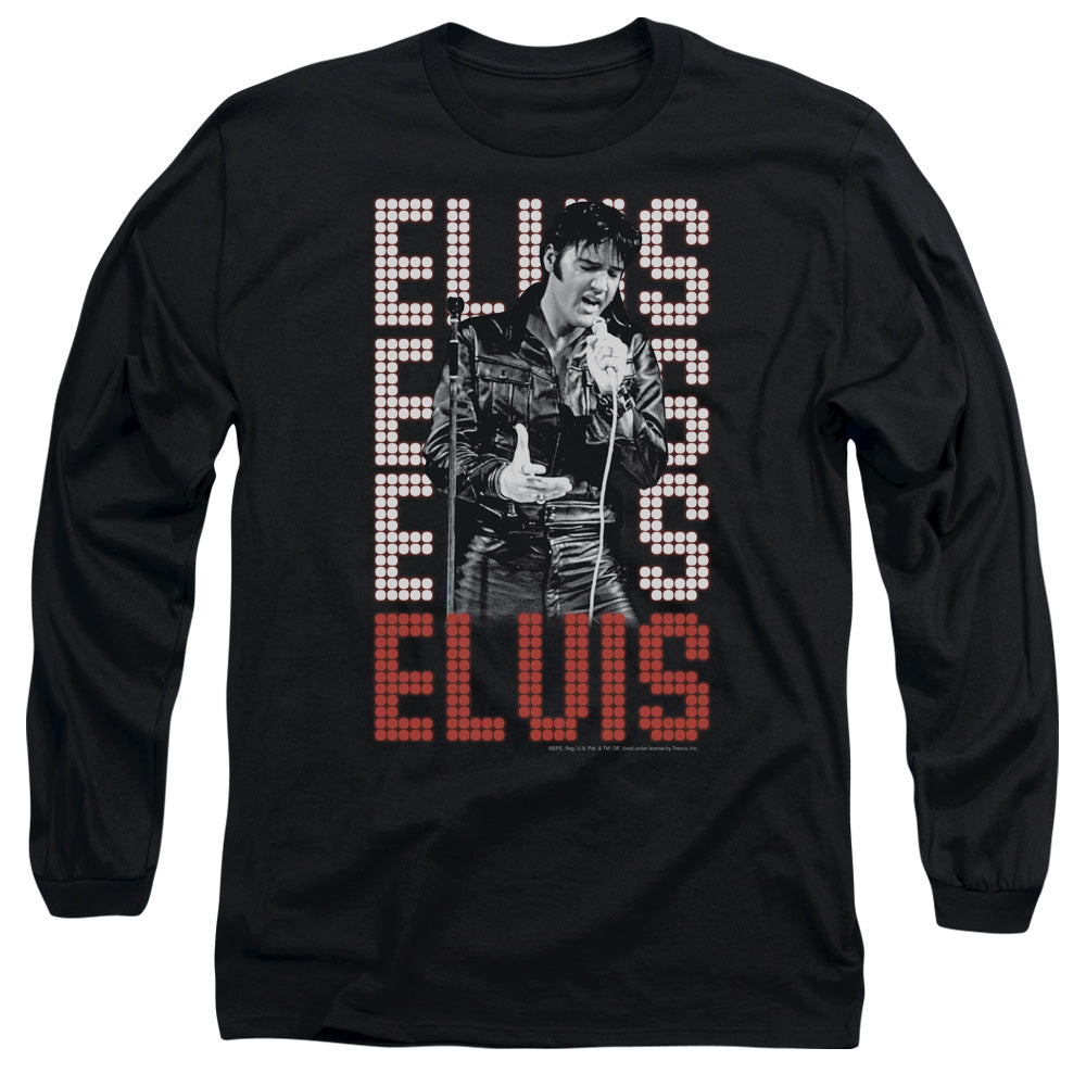 Elvis Presley - 1968 - Long Sleeve Adult 18/1 - Black T-shirt