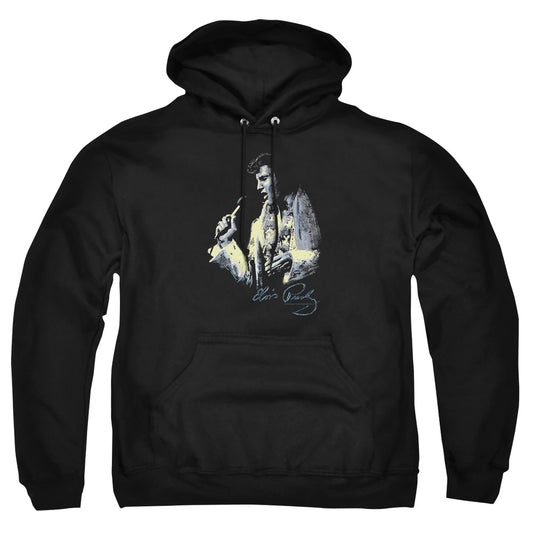 Elvis Presley - Painted King - Adult Pull-over Hoodie - Black