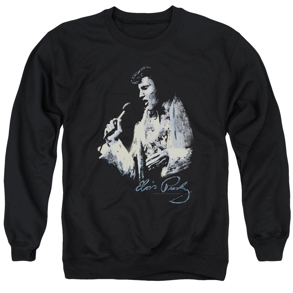 Elvis Presley - Painted King - Adult Crewneck Sweatshirt - Black