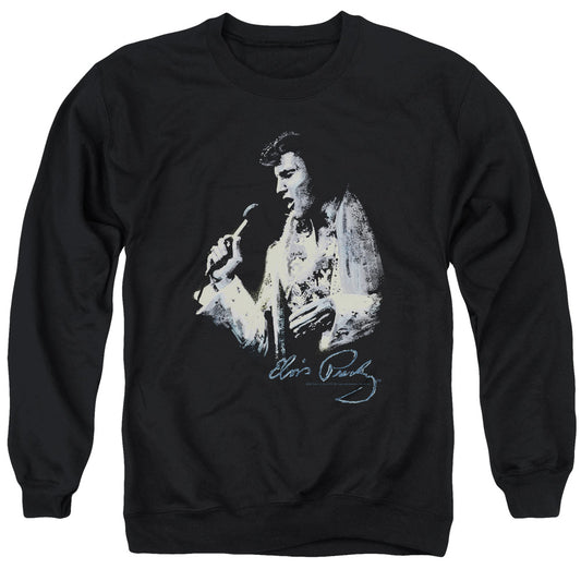Elvis Presley - Painted King - Adult Crewneck Sweatshirt - Black