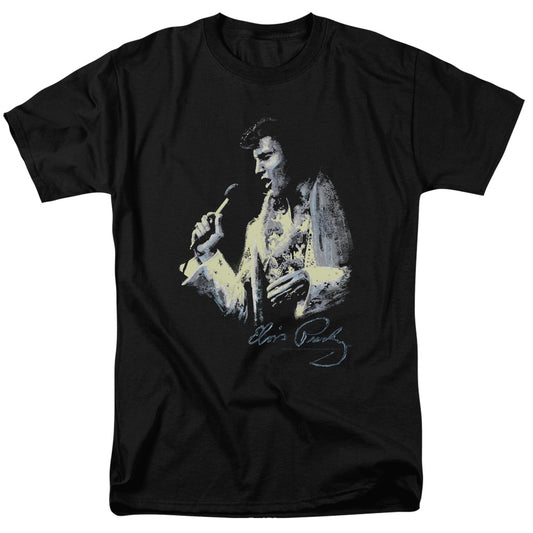 Elvis Presley - Painted King - Short Sleeve Adult 18/1 - Black T-shirt