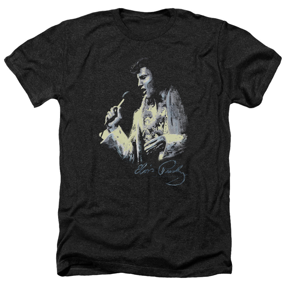Elvis Presley - Painted King - Adult Heather-black