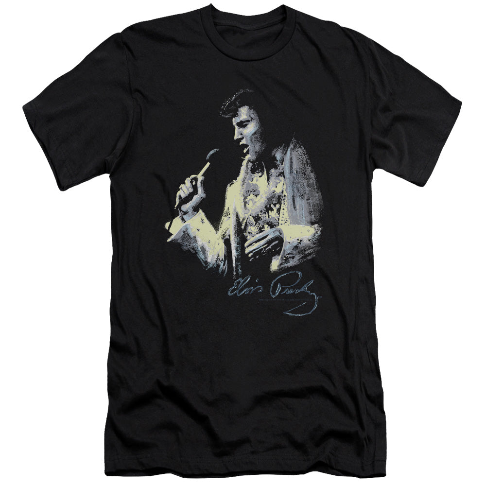 Elvis Presley - Painted King - Short Sleeve Adult 30/1 - Black T-shirt