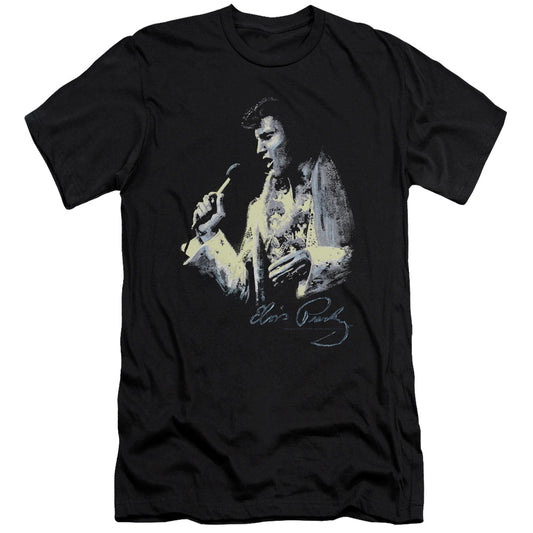 Elvis Presley - Painted King - Short Sleeve Adult 30/1 - Black T-shirt