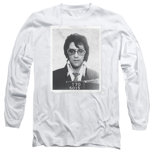 Elvis Presley - Framed - Long Sleeve Adult 18/1 - White T-shirt