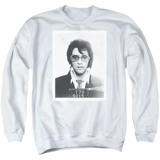 Elvis Presley Framed - Adult Crewneck Sweatshirt - White